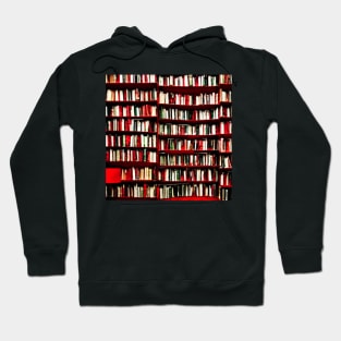 Red and Green Theme Book Shelf Hoodie